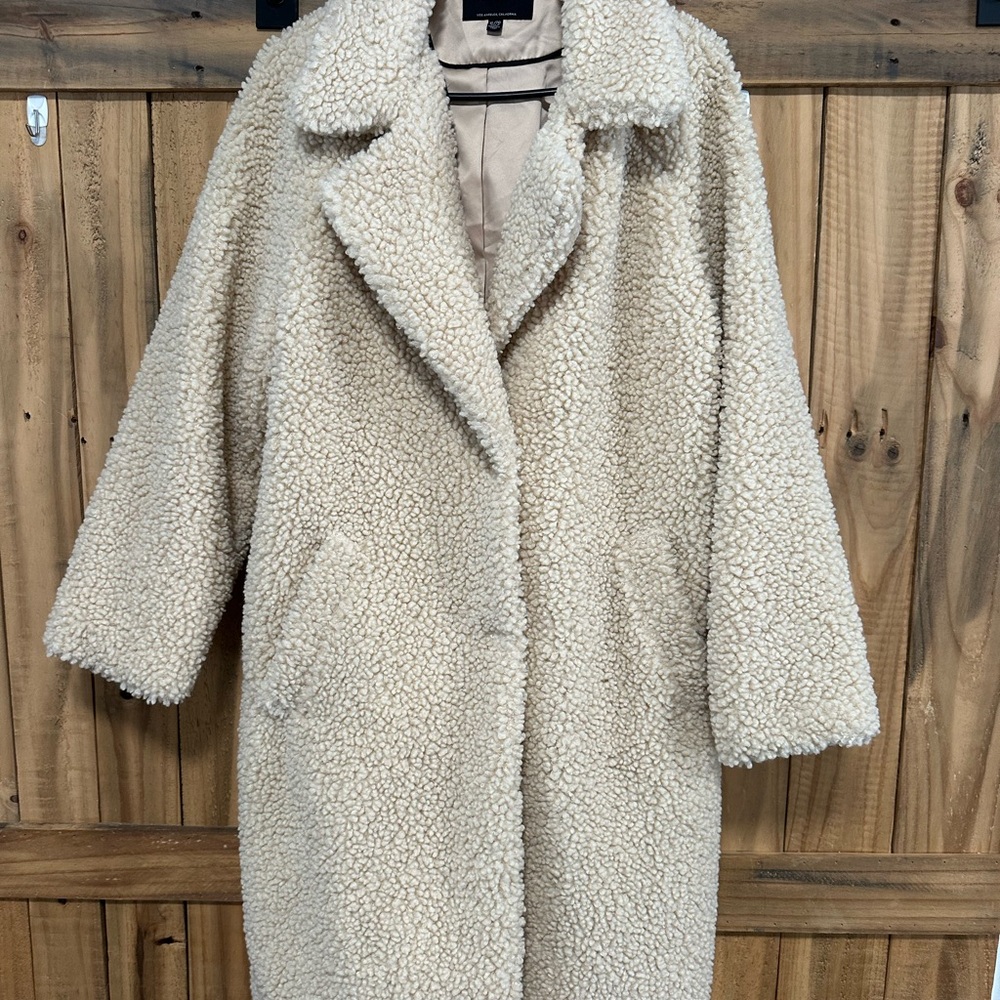 Women's Cream lucky brand size XL Teddy Sherpa Coat